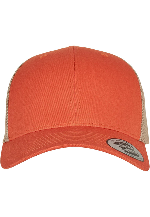 Cepure Yupoong Retro Trucker 2-Tone rustic orange/khaki