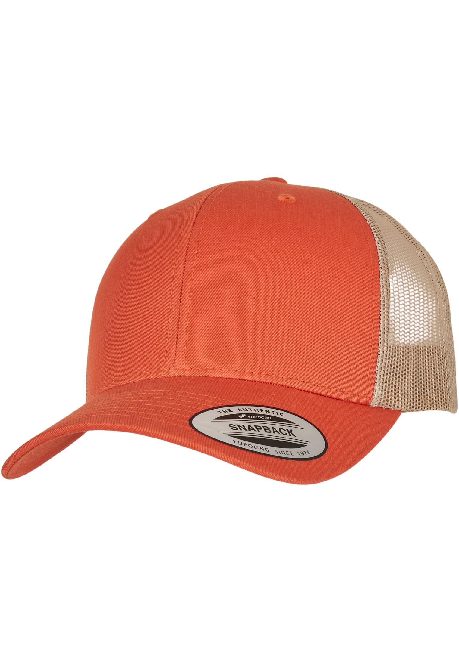 Cepure Yupoong Retro Trucker 2-Tone rustic orange/khaki