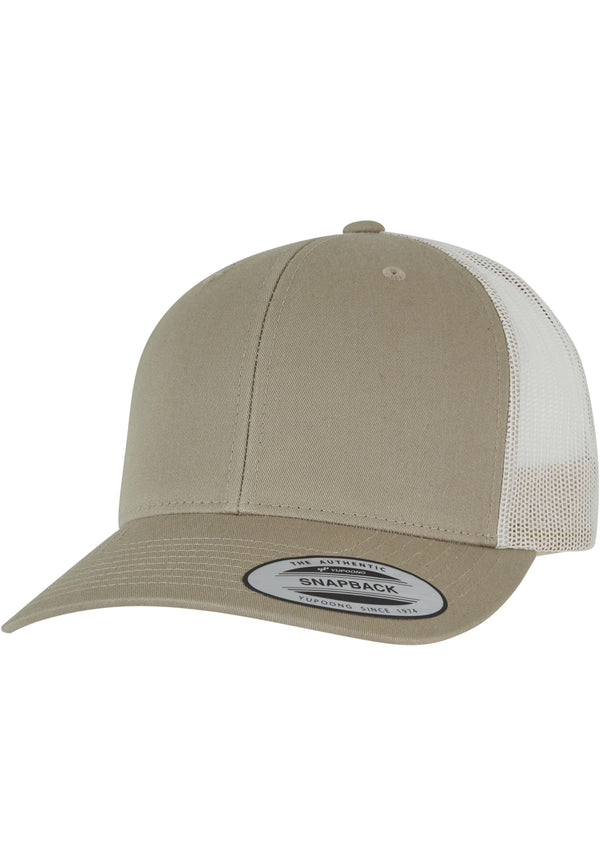 Cepure Yupoong Retro Trucker 2-Tone pale khaki/birch